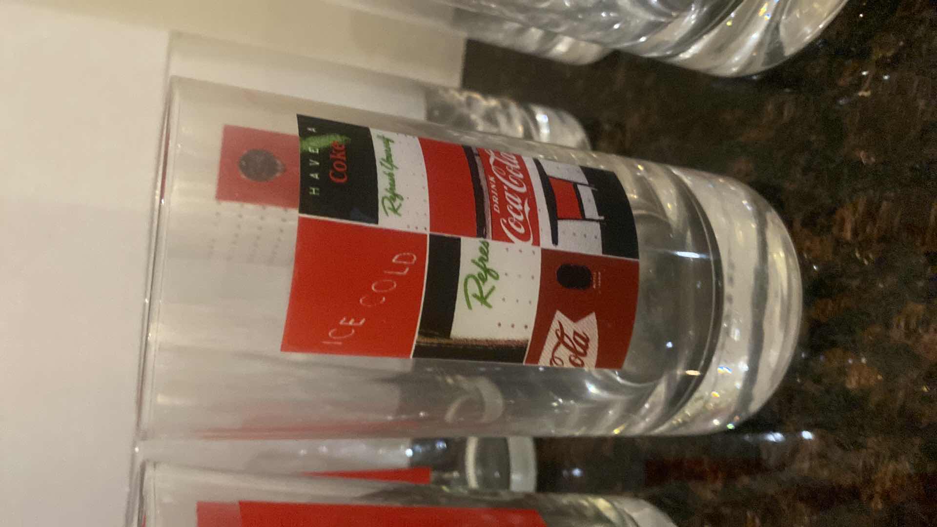 View 4 of VINTAGE COCA-COLA GLASSES (8)