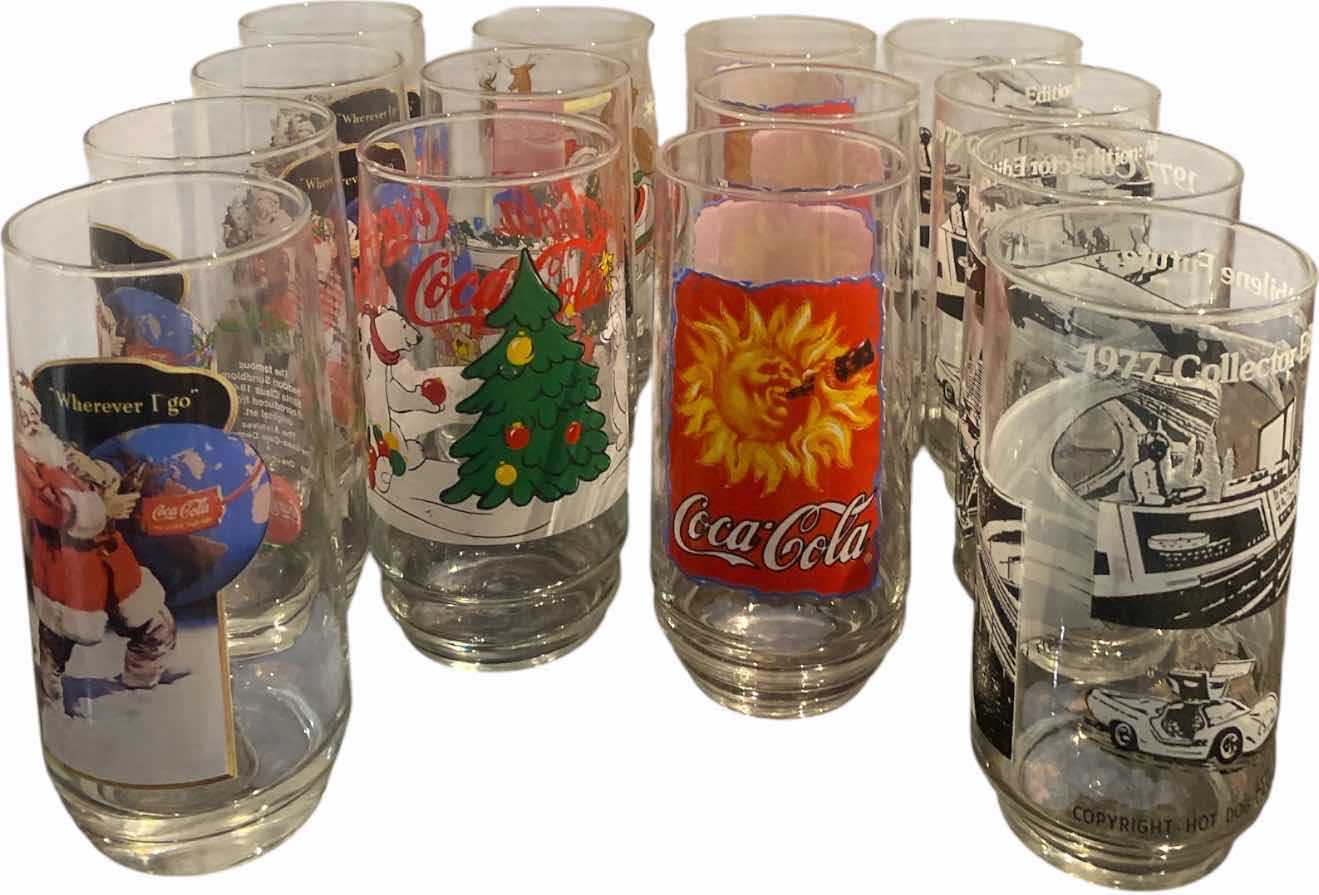 View 1 of VINTAGE COCA-COLA GLASSES (14)