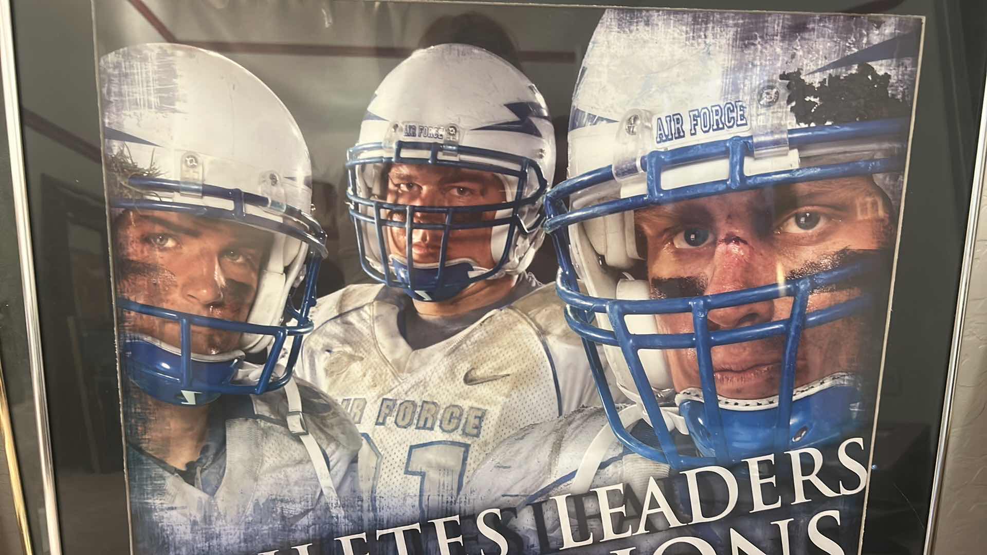 View 4 of FRAMED 2008 AIR FORCE FALCONS FOOTBALL TEAM PROMOTIONAL SCHEDULE POSTER 21 1/2” x H27 1/2