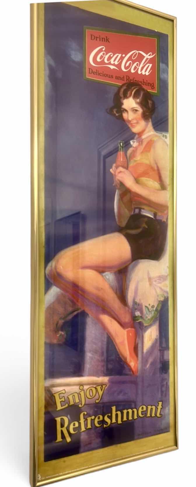 View 1 of FRAMED COCA-COLA COLLECTIBLE ARTWORK, 12” x H3’