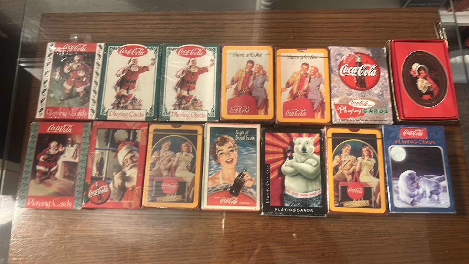 View 1 of 14 PACKS OF COCA COLA PLAYING CARDS