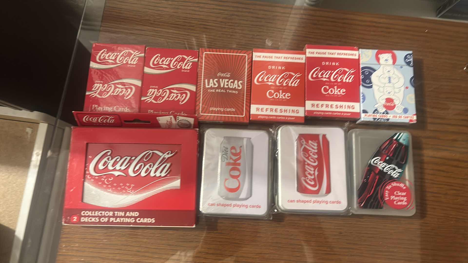 View 1 of 11 PACKS OF COCA COLA PLAYING CARDS