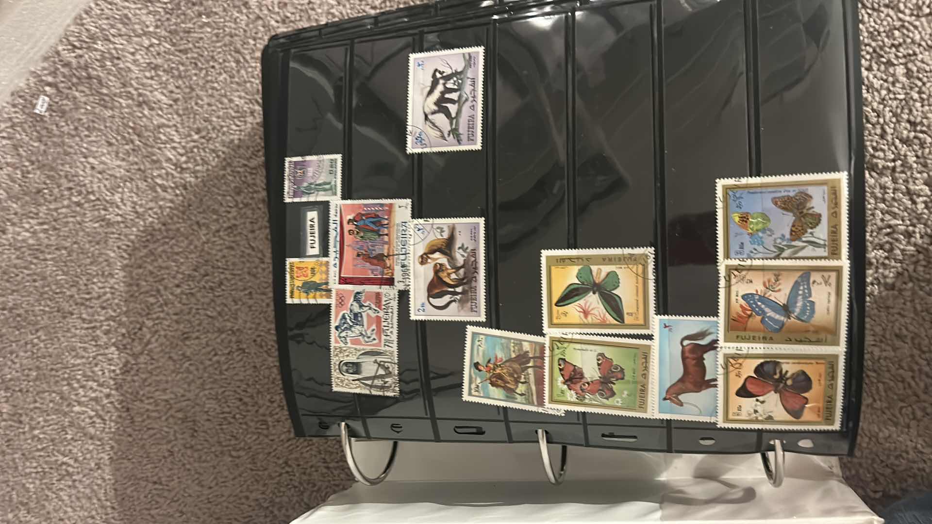 View 9 of 5 LARGE NOTEBOOKS OF COLLECTIBLE POSTAGE STAMPS