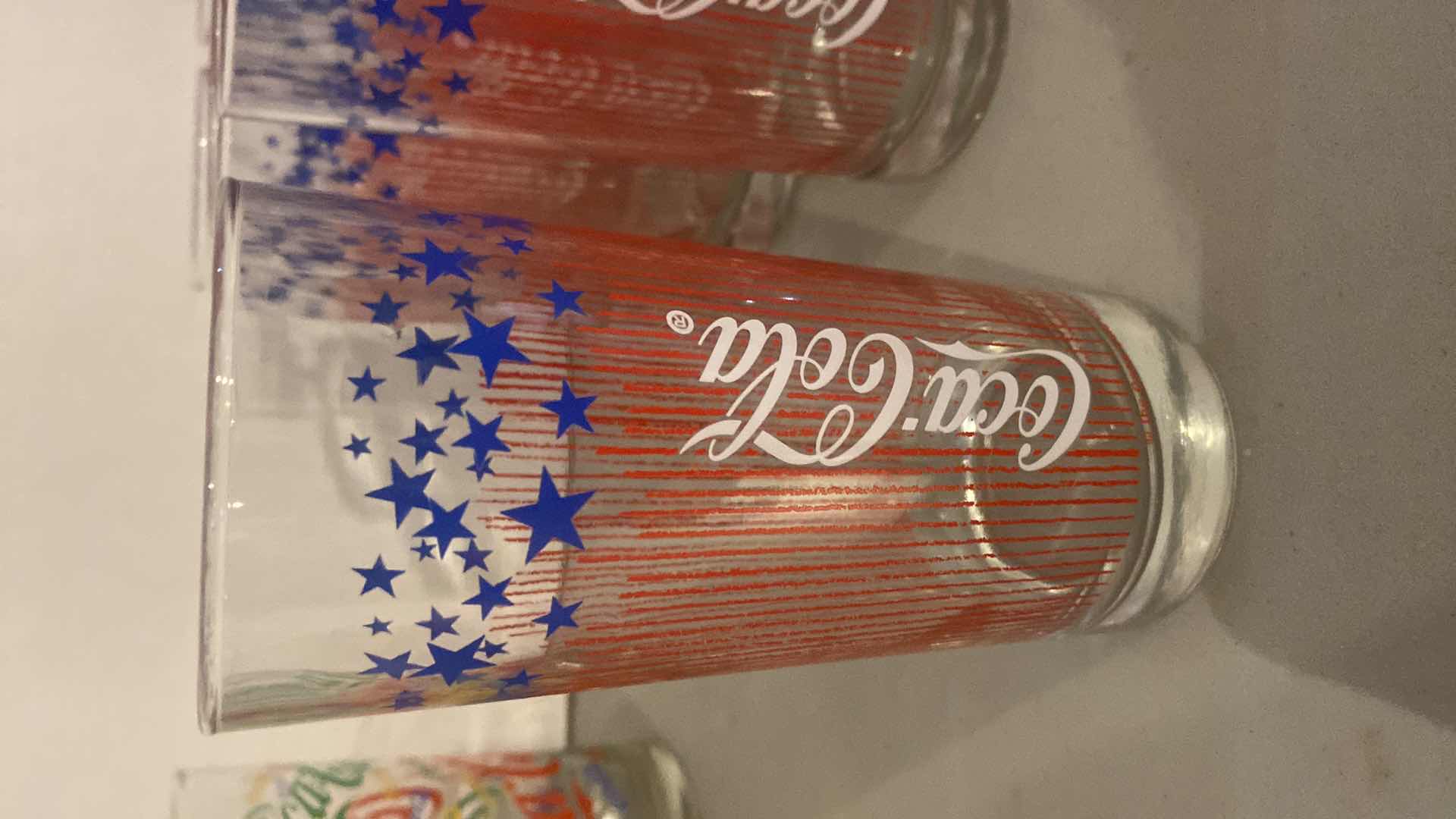 View 2 of VINTAGE COCA-COLA PATRIOTIC GLASSES (8)