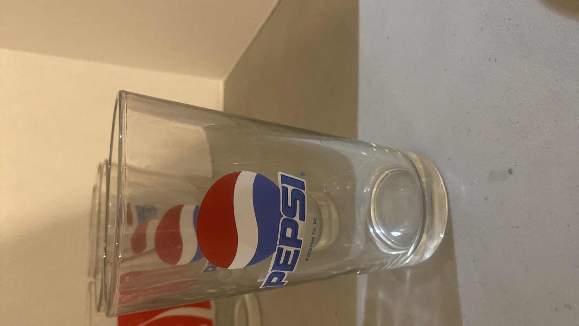 View 2 of VINTAGE COCA-COLA AND PEPSI GLASSES (12)