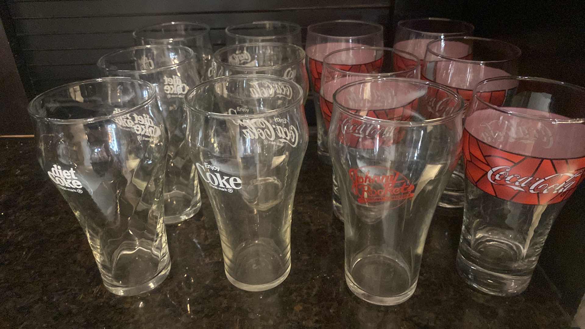 View 2 of VINTAGE COCA-COLA GLASSES (12)