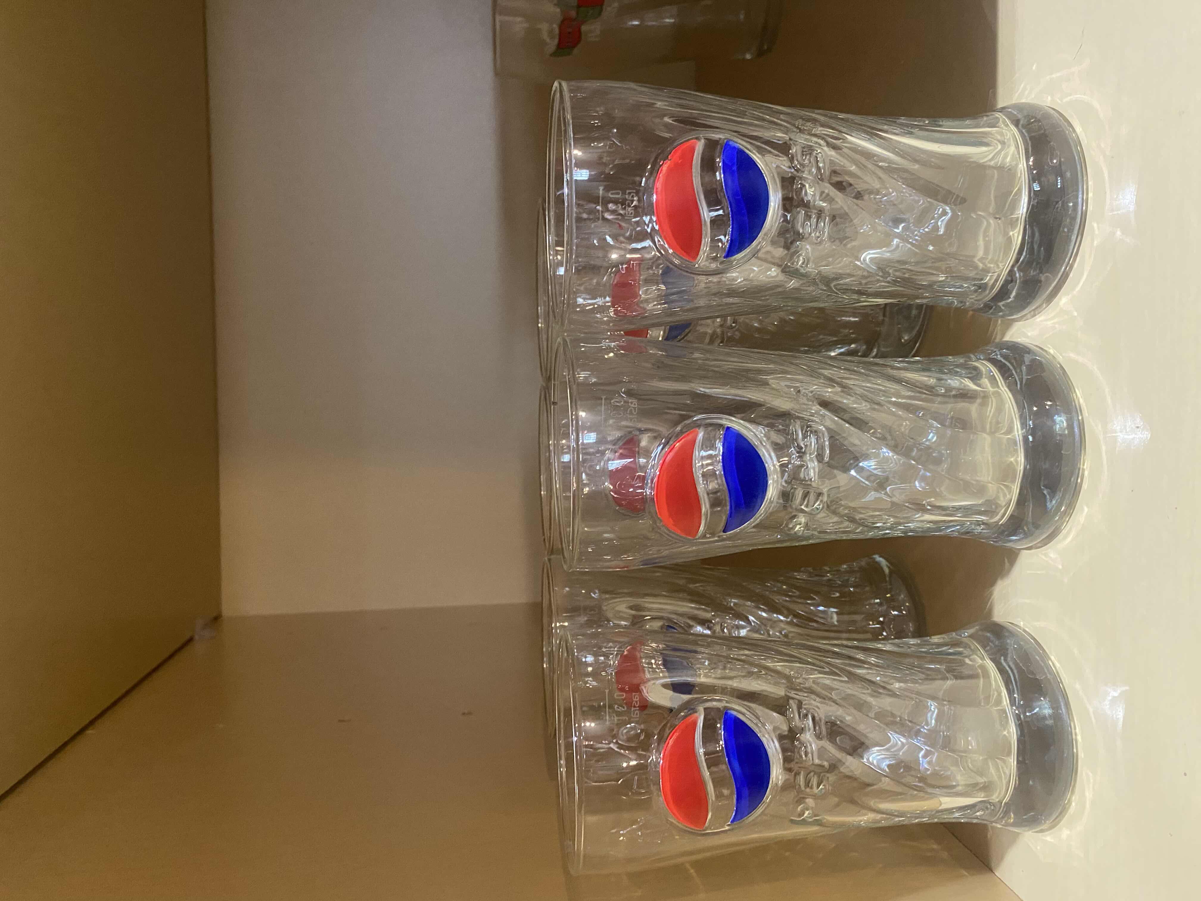 View 2 of VINTAGE PEPSI SWIRL GLASSES (6)