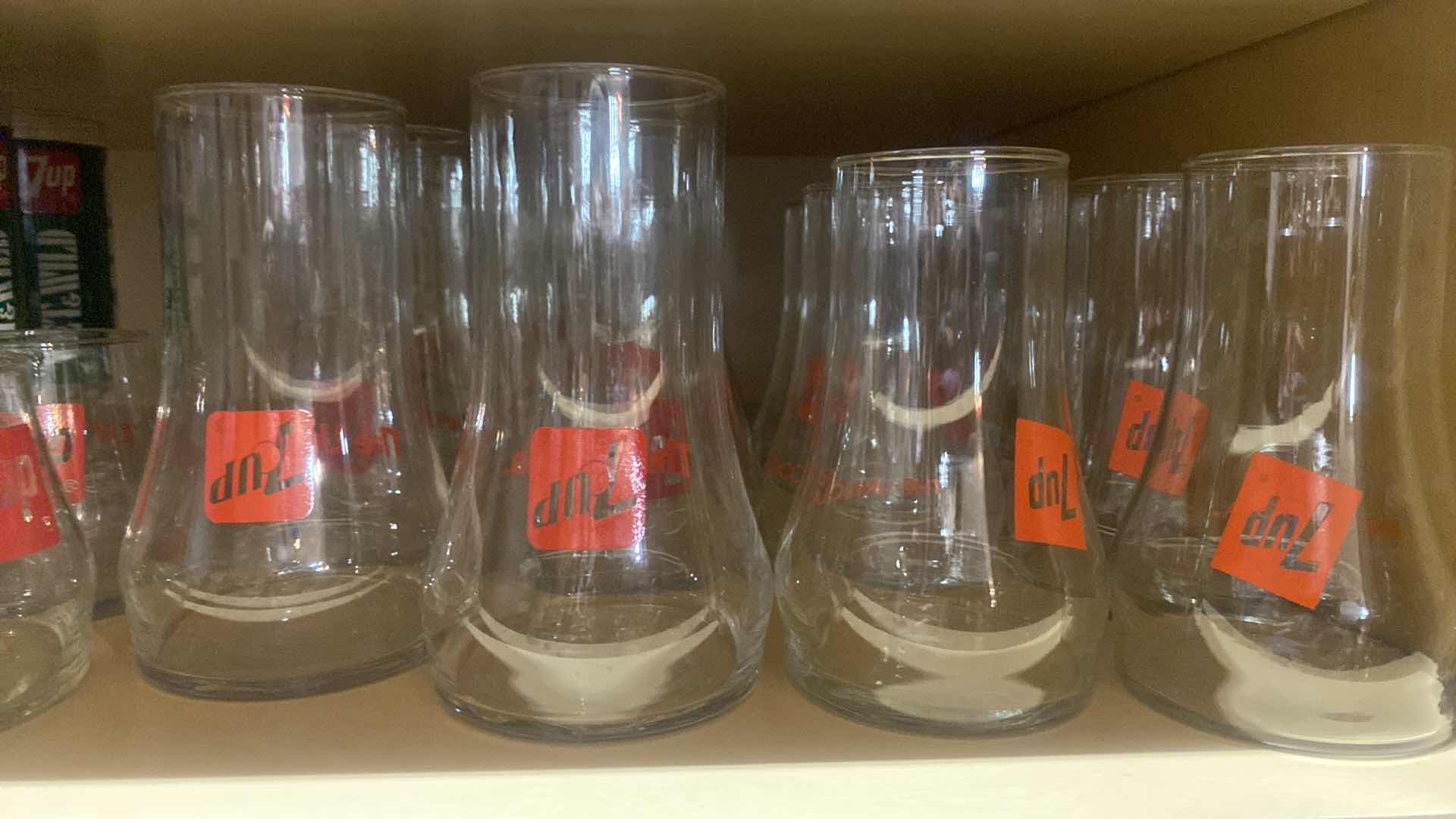 View 3 of VINTAGE 7-UP GLASSES (22)