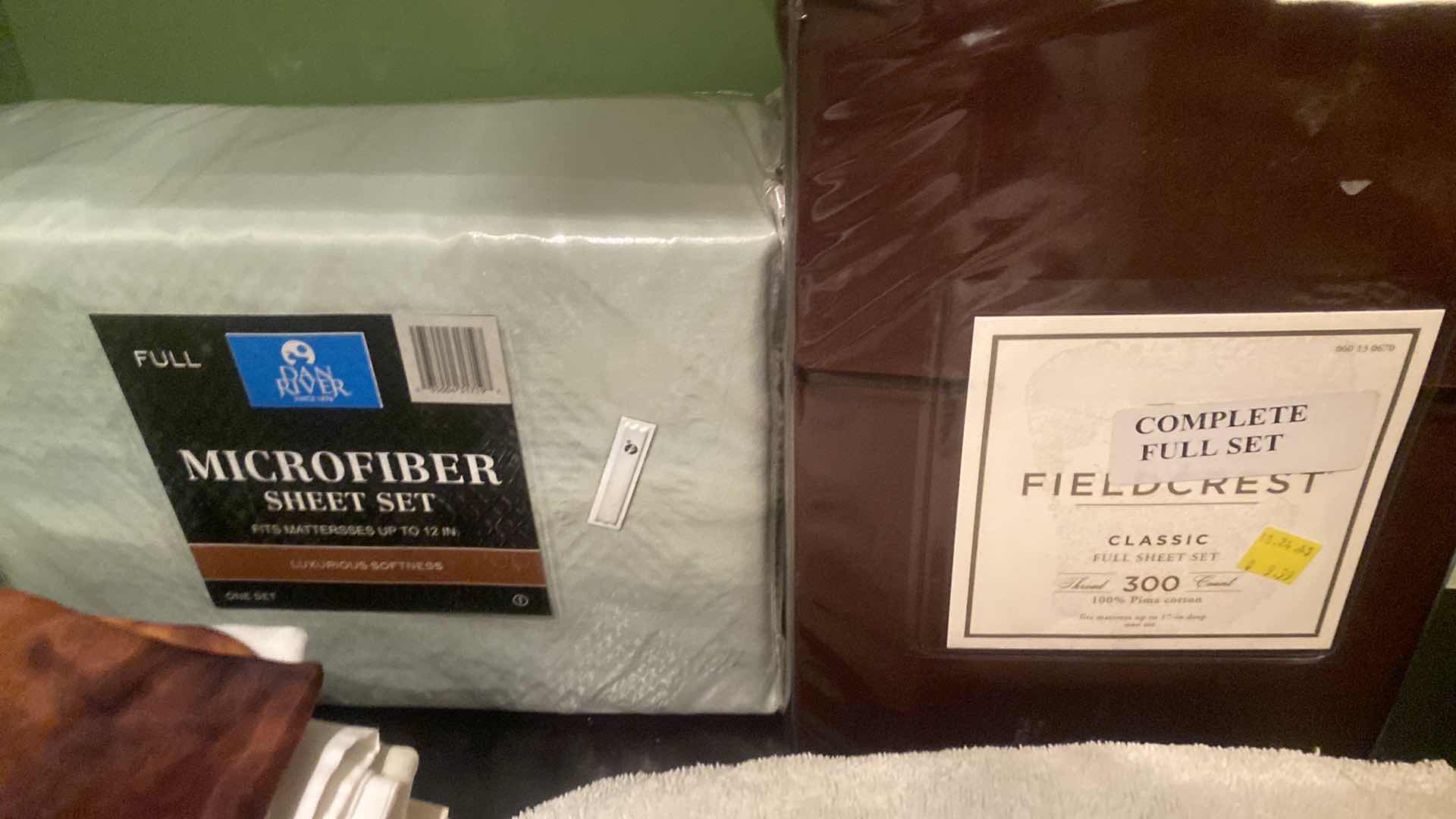 View 2 of NEW FULL SIZE SHEETS (2) PILLOWCASES TOWEL AND EMERGENCY ESCAPE SMOKE HOOD
