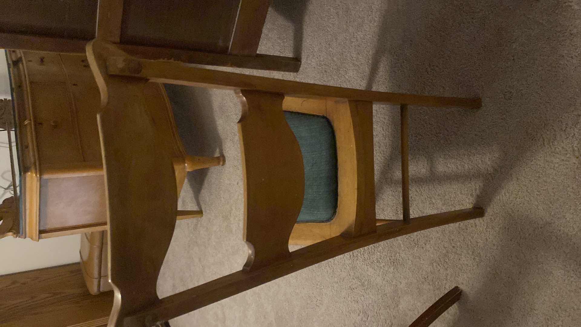 View 4 of ANTIQUE POST GOLD RUSH BIRDSEYE MAPLE CHAIRS (2) (MATCHING PIECES AVAILABLE SOLD SEPARATELY)