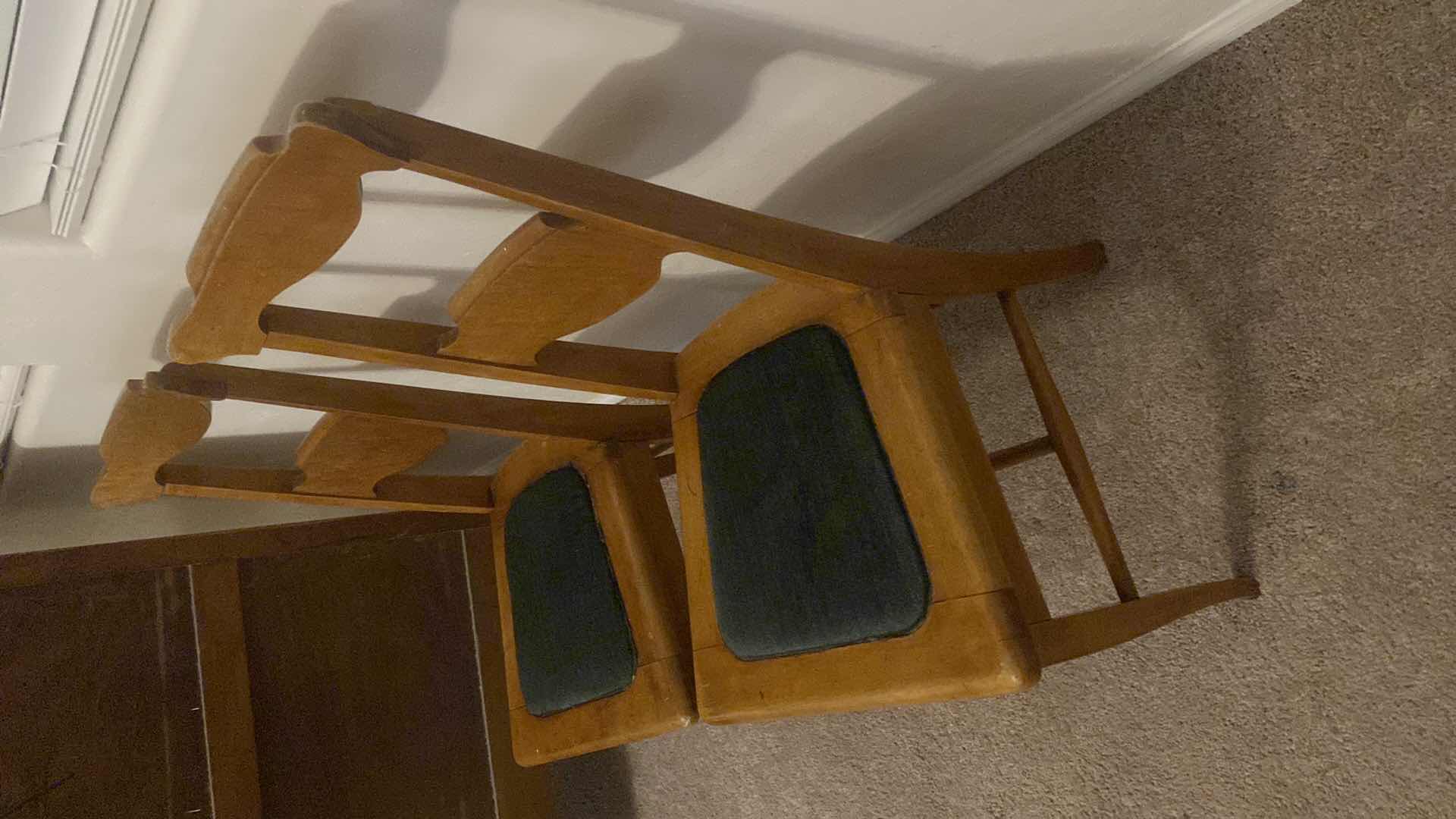View 3 of ANTIQUE POST GOLD RUSH BIRDSEYE MAPLE CHAIRS (2) (MATCHING PIECES AVAILABLE SOLD SEPARATELY)