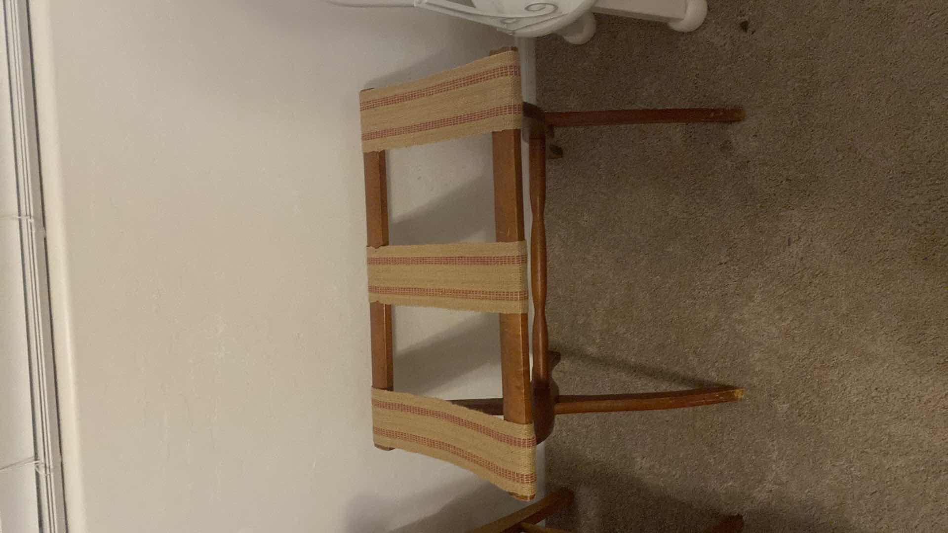 View 2 of VINTAGE FOLDING LUGGAGE RACK 22 1/2“ X 13 1/2“ EACH 19 1/2”