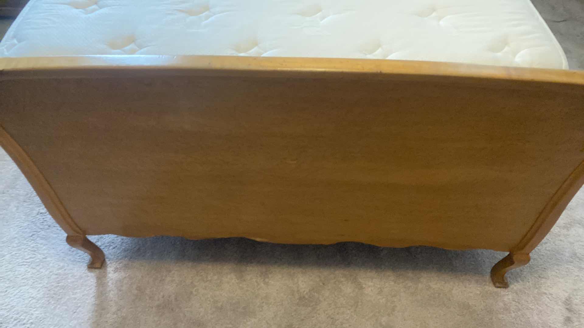 View 2 of ANTIQUE POST GOLD RUSH BIRDSEYE MAPLE HEADBOARD FOOTBOARD AND RAILS FOR FULL-SIZE BED 57 1/2“ X 79“ H 57” (MATTRESS SOLD SEPARATELY, MATCHING PIECES ALSO AVAILABLE)