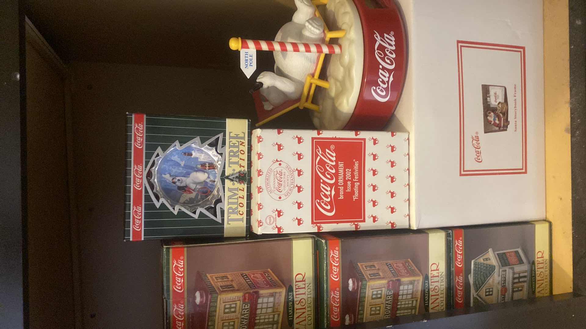 View 3 of CONTENTS OF CABINET– COCA-COLA CHRISTMAS ORNAMENTS