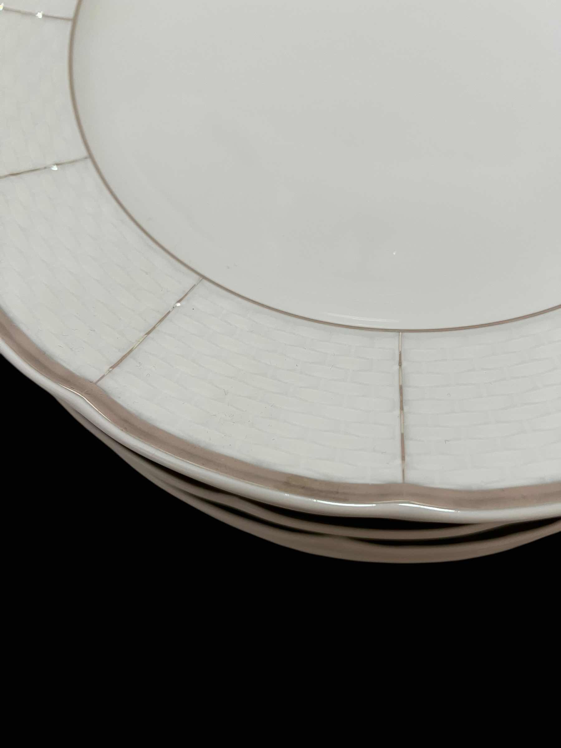 Photo 1 of 12-VINTAGE CHINA “SILVER EMBOSSED” THUN LARGE 7.5” BREAD PLATES (PART OF FULL CHINA SET SOLD SEPARATELY)
