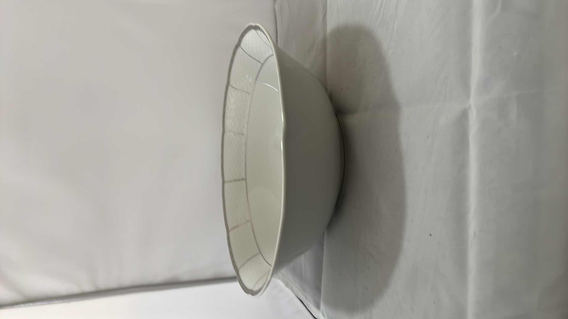 Photo 1 of VINTAGE CHINA “SILVER EMBOSSED” THUN  LARGE 10” SERVING BOWL (PART OF FULL CHINA SET SOLD SEPARATELY)