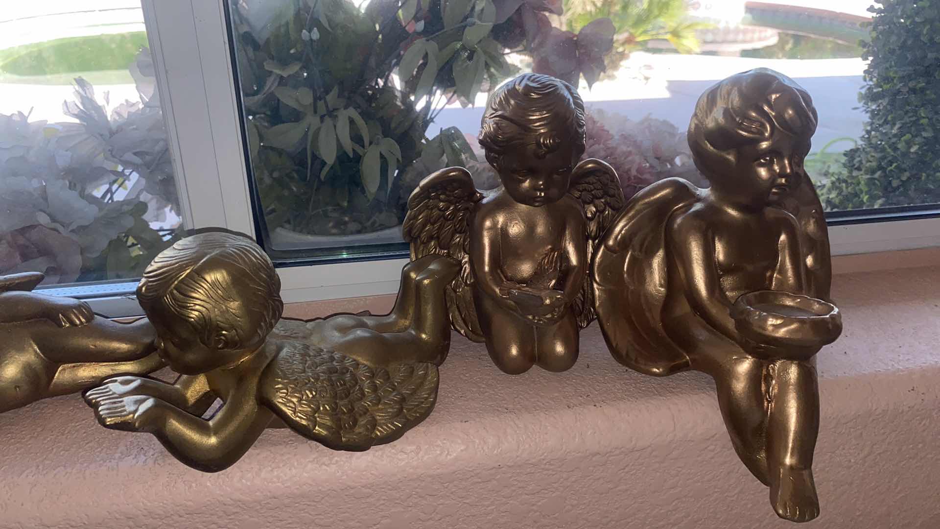 Photo 1 of 6 - GOLD CHERUBS LARGEST H9”