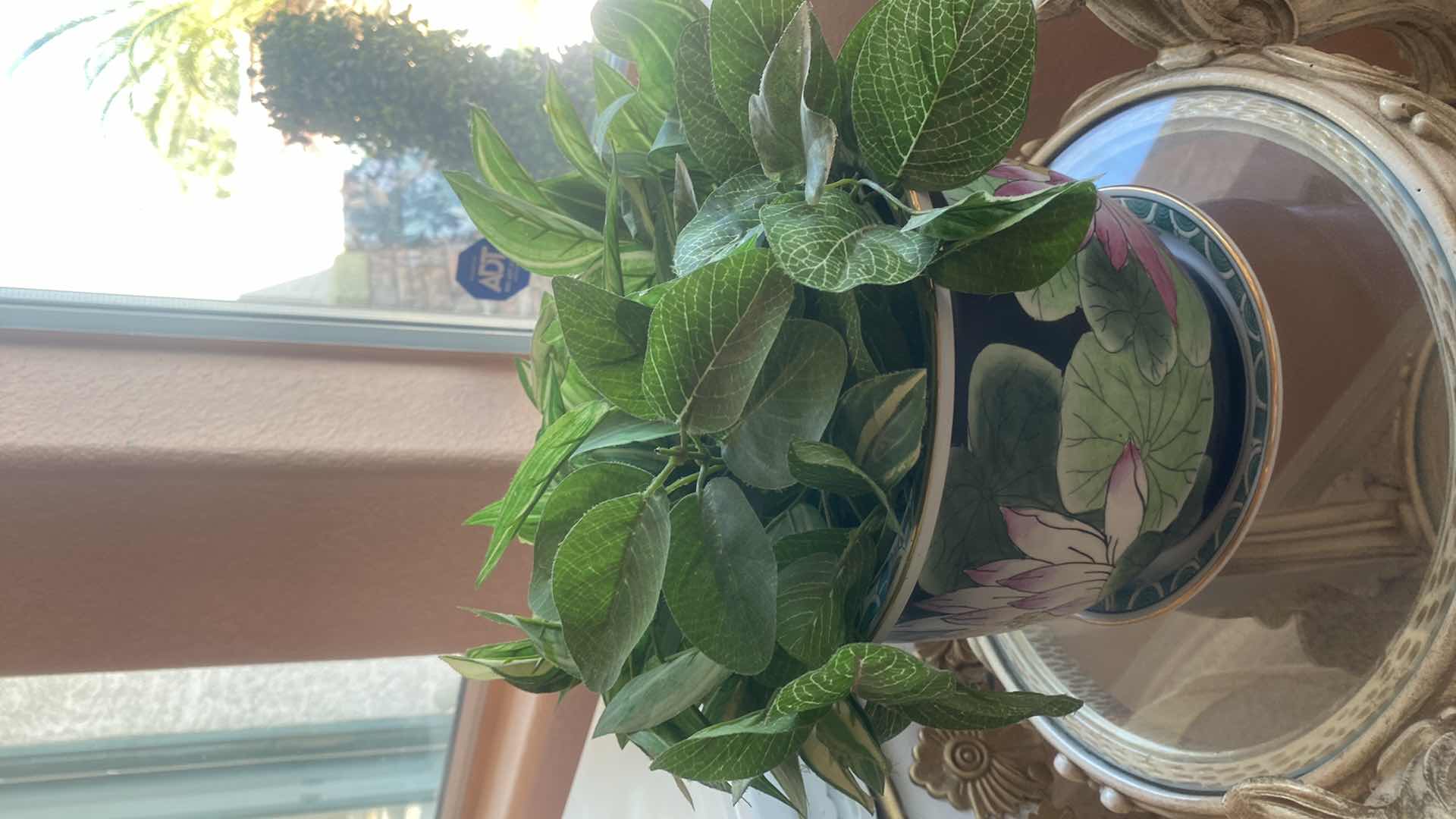 Photo 1 of FAUX PLANT IN PORCELAIN POT H7” EXCLUDING PLANT