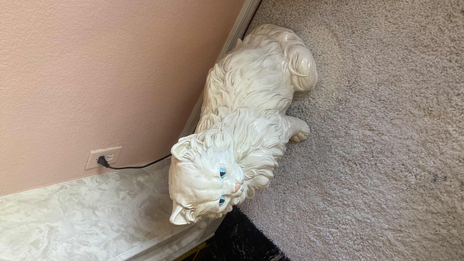 Photo 1 of LARGE WHITE CERAMIC CAT H22”