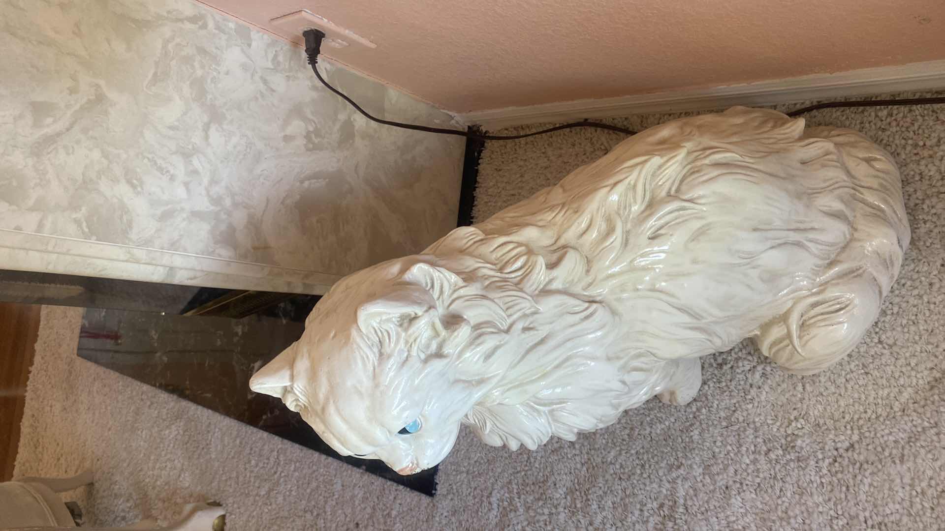 Photo 1 of LARGE WHITE CERAMIC CAT H22”