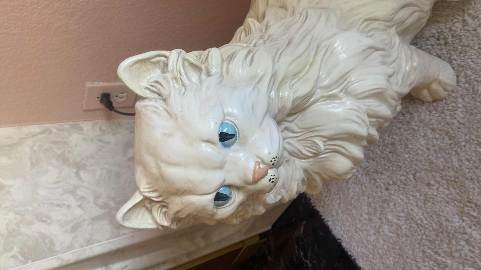 Photo 1 of LARGE WHITE CERAMIC CAT H22”