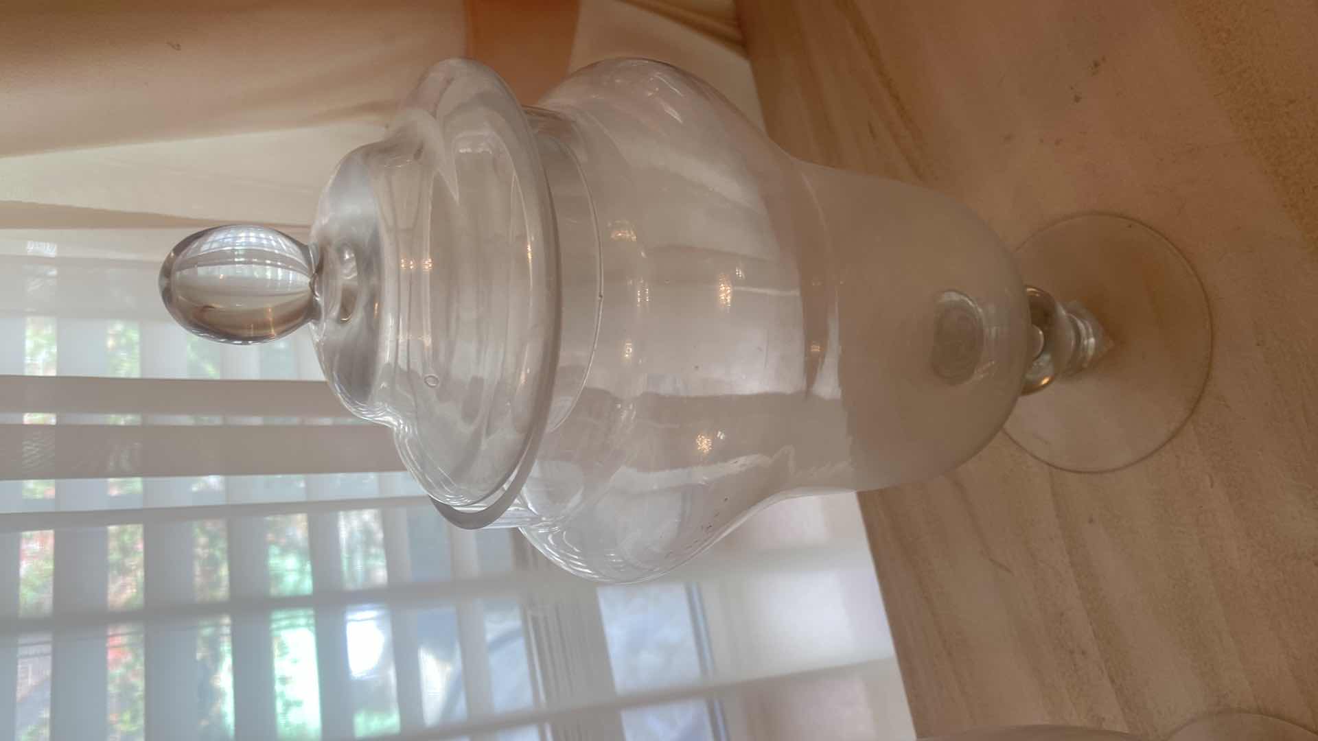 Photo 1 of 4!GLASS DECOR & LEADED GLASS BOWL LARGEST 14”