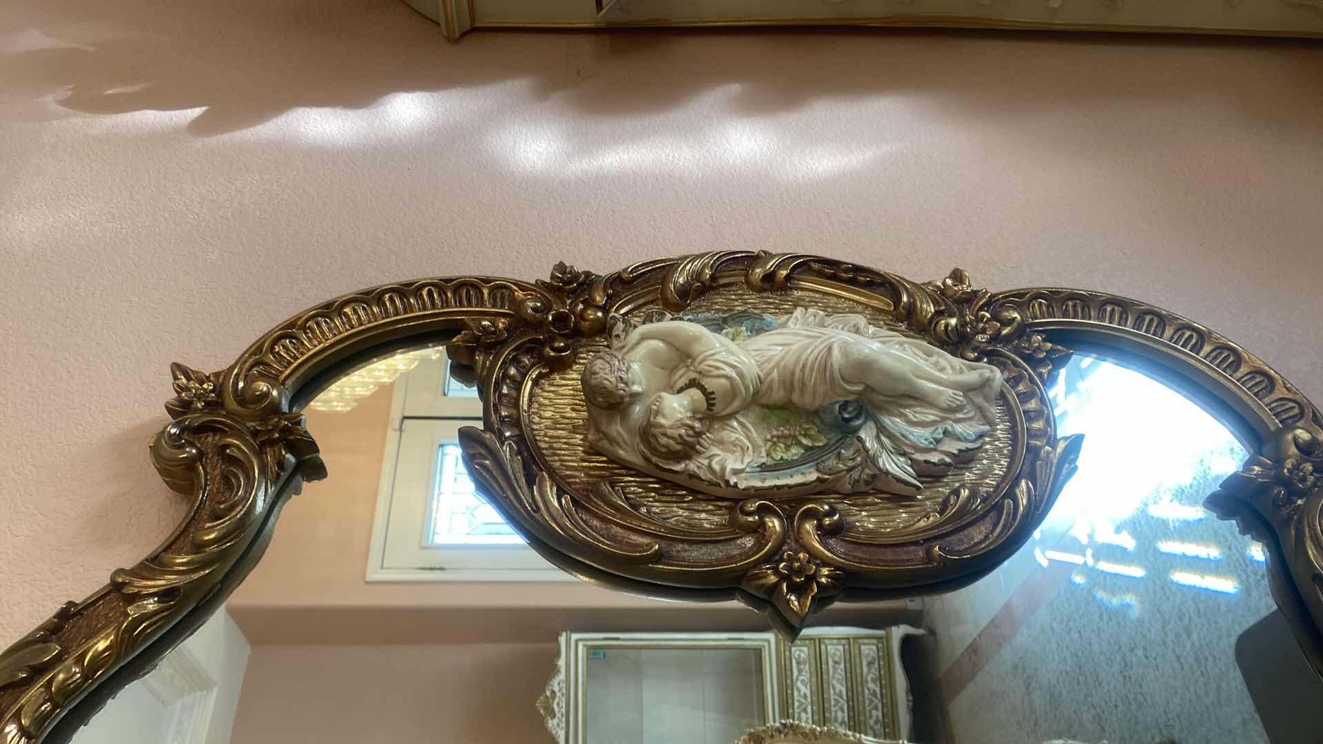 Photo 1 of ORNATE GOLD WOOD FRAMED MIRROR 69“ x 47“