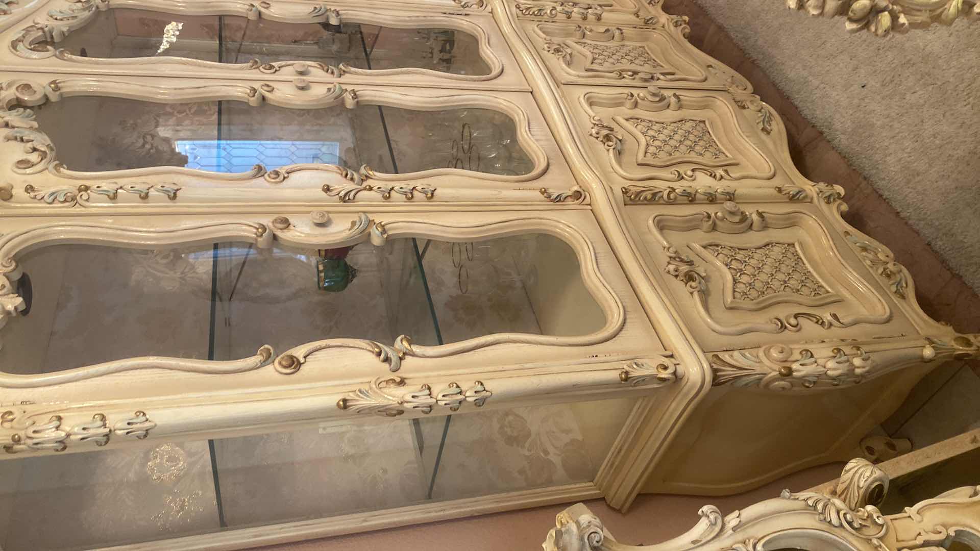 Photo 1 of FRENCH PROVINCIAL WOOD CHINA DISPLAY