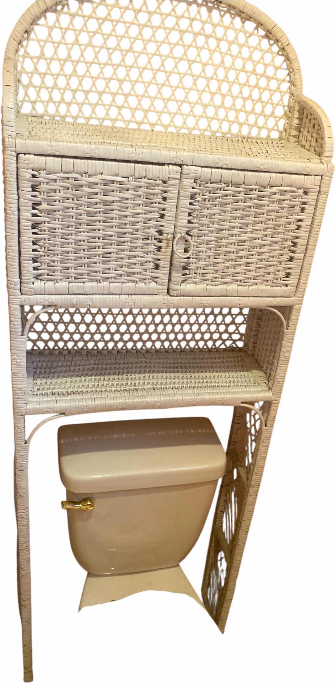 Photo 1 of OVER TOILET WHITE WICKER STORAGE 24” x 9” H68”