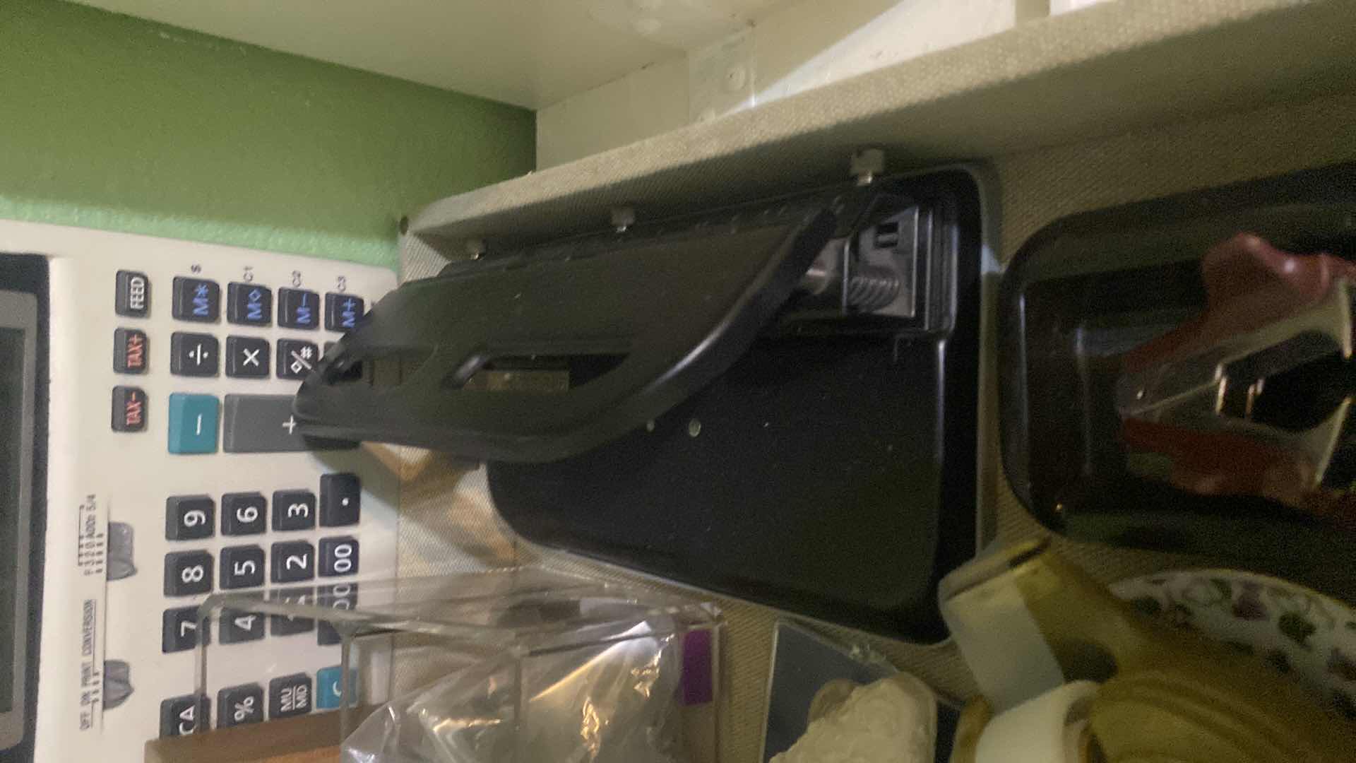 Photo 1 of TRAY WITH OFFICE ITEMS