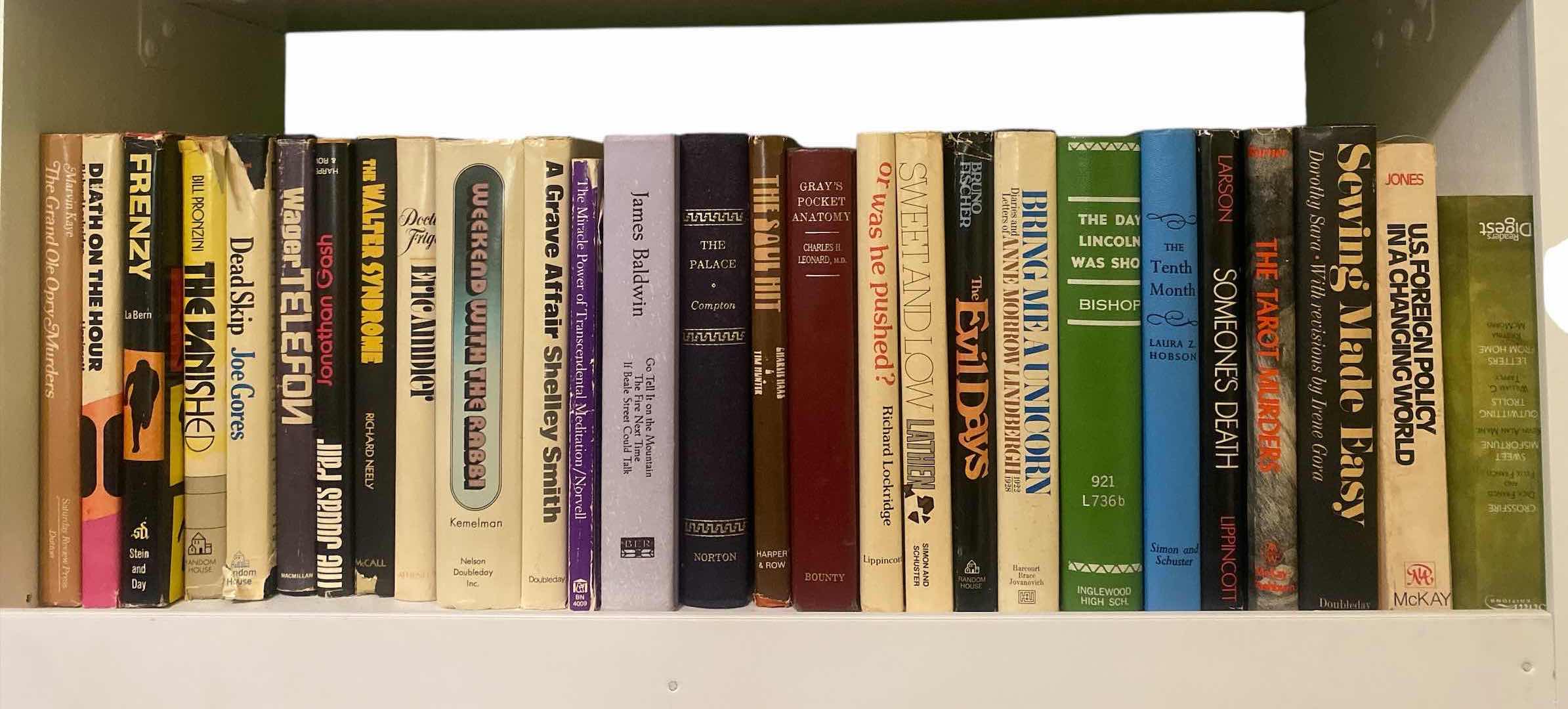 Photo 1 of 1 SHELF OF BOOKS - VARIOUS GENRES