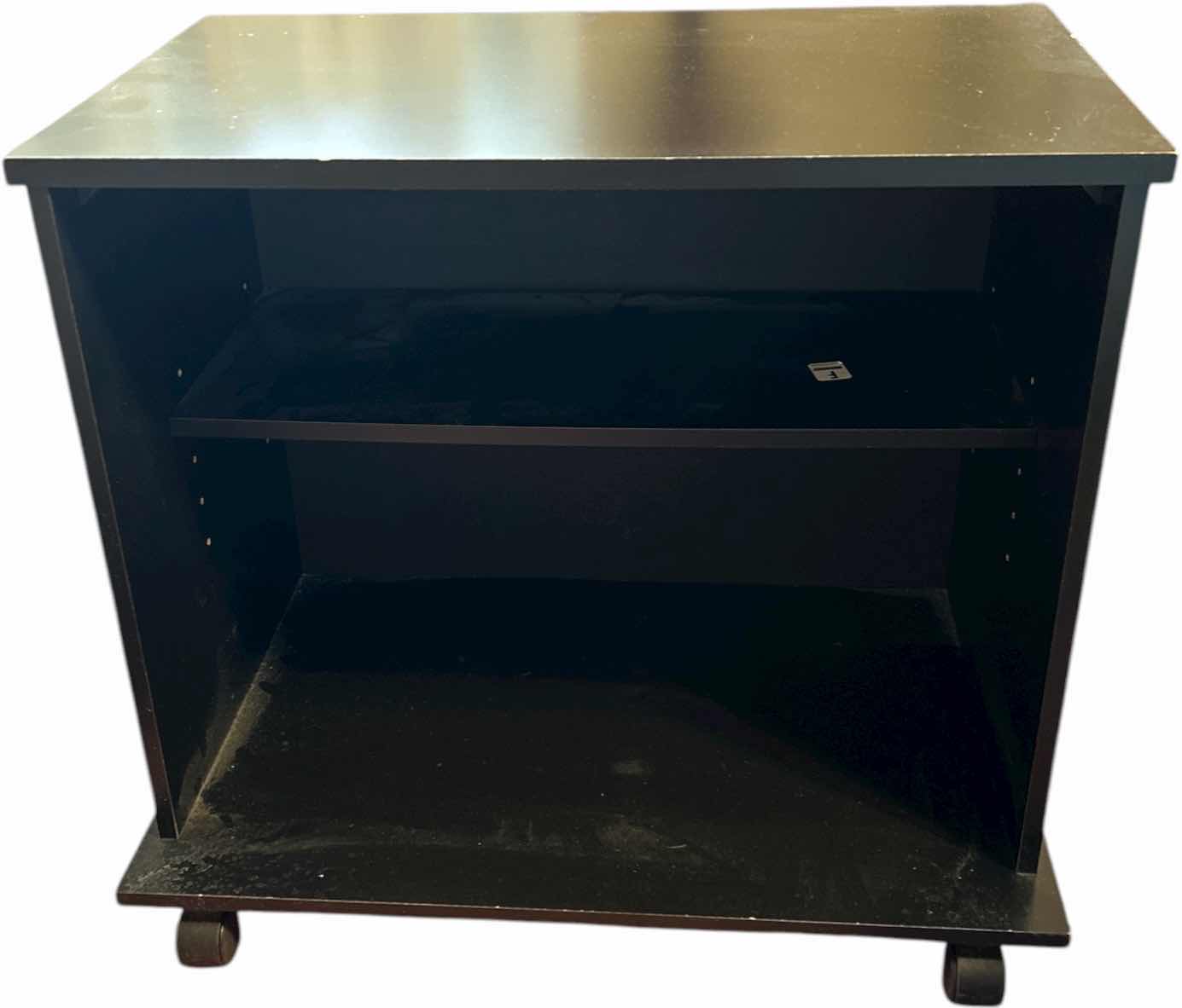 Photo 1 of SMALL BLACK WHEELED CABINET 23 1/2“ x 14 1/2“ x H21“