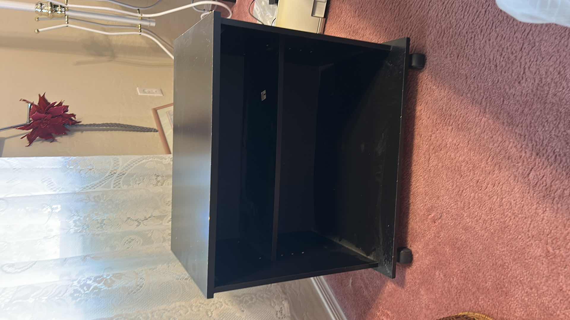 Photo 1 of SMALL BLACK WHEELED CABINET 23 1/2“ x 14 1/2“ x H21“