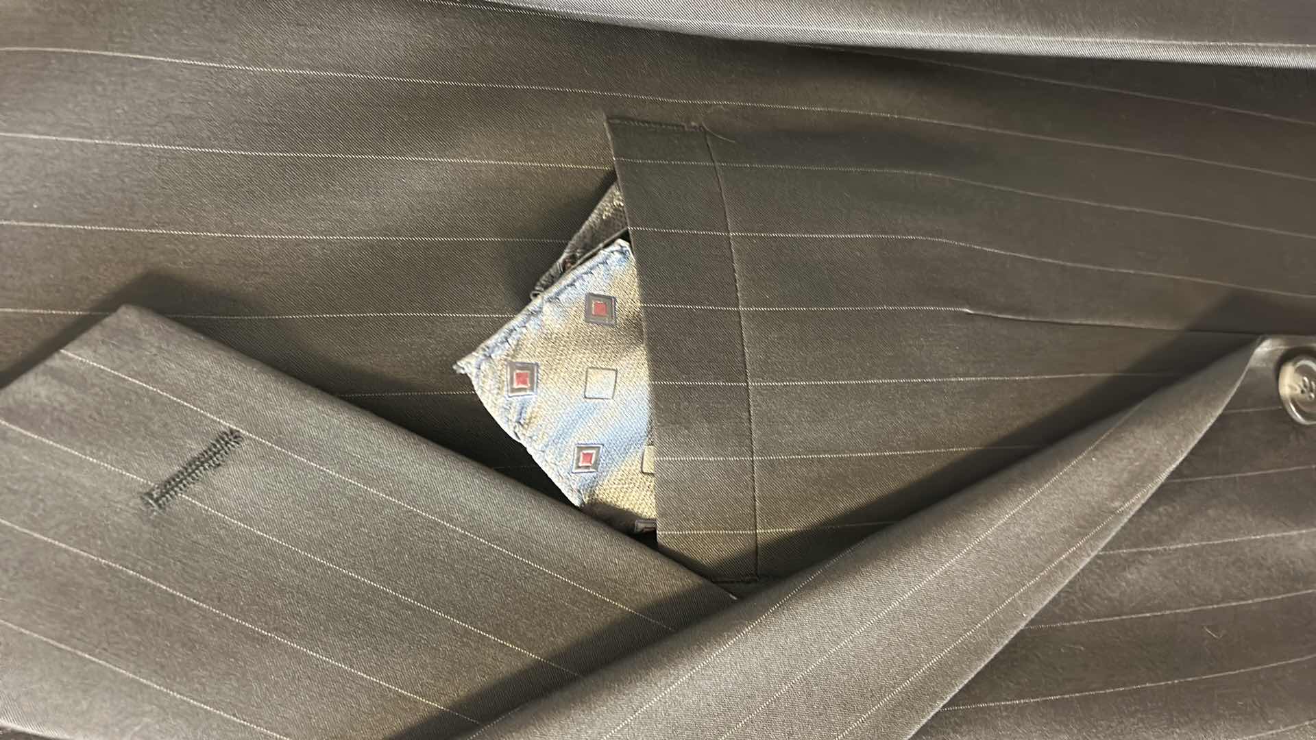 Photo 1 of MENS SUIT WITH TIE AND ZIPPER BAG SLACKS 48” x 46”