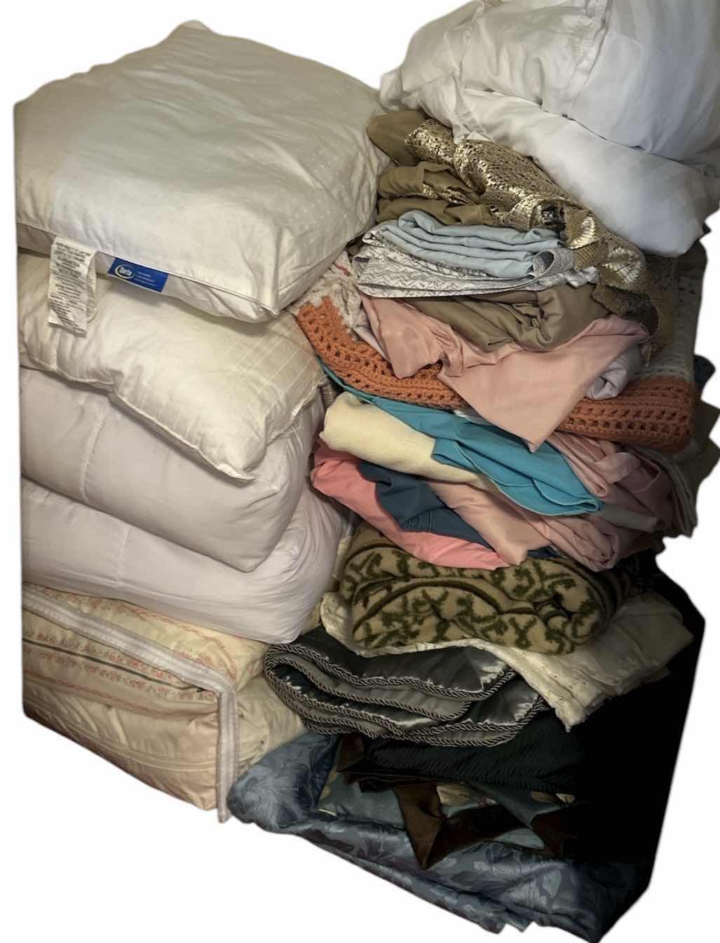 Photo 1 of CONTENTS OF CLOSET- PILLOWS, SHEETS, BEDDING AND MORE
