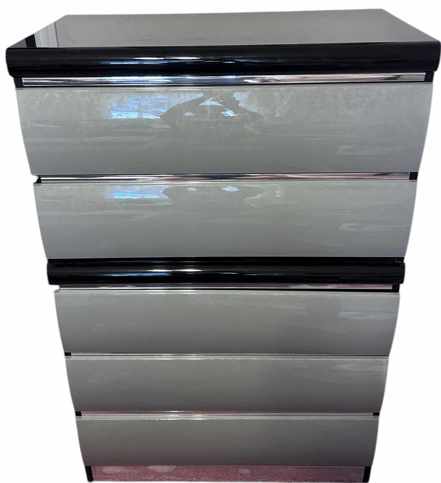 Photo 1 of MILLENNIUM ART DECO BLACK AND GRAY 5 DRAWER DRESSER 31 1/2“ x 17“ x H48“
