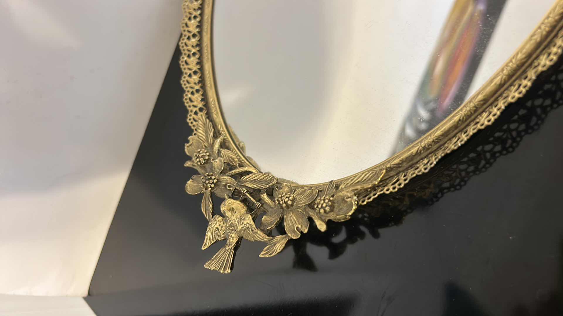 Photo 1 of VINTAGE MIRRORED PERFUME TRAY 18” x 9 1/2”