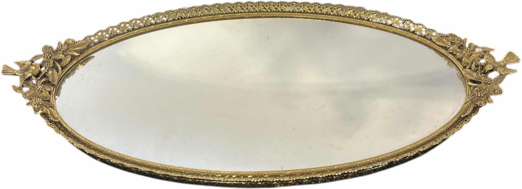 Photo 1 of VINTAGE MIRRORED PERFUME TRAY 18” x 9 1/2”