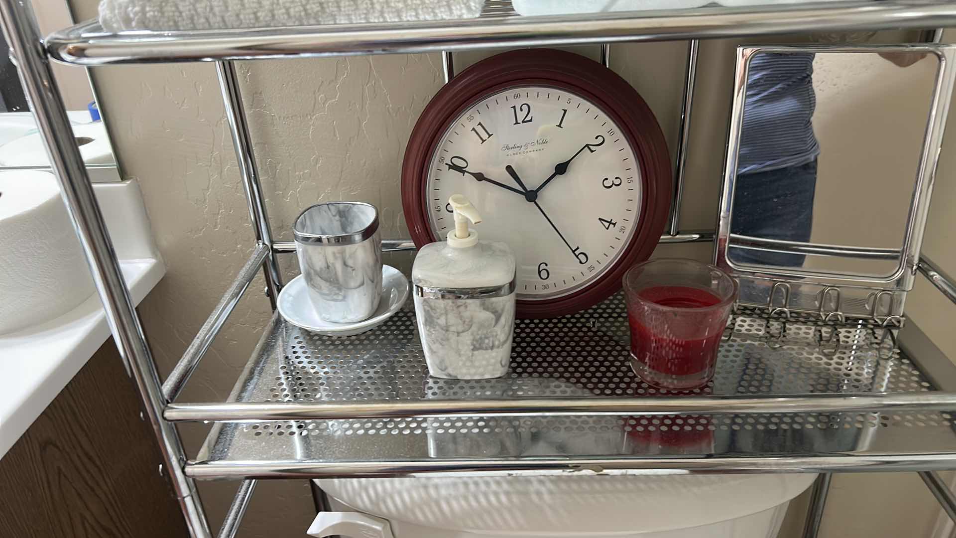 Photo 1 of SILVER OVER THE TOILET SHELVING UNIT AND ACCESSORIES 23 1/2“ x 10 1/2“ x H67“