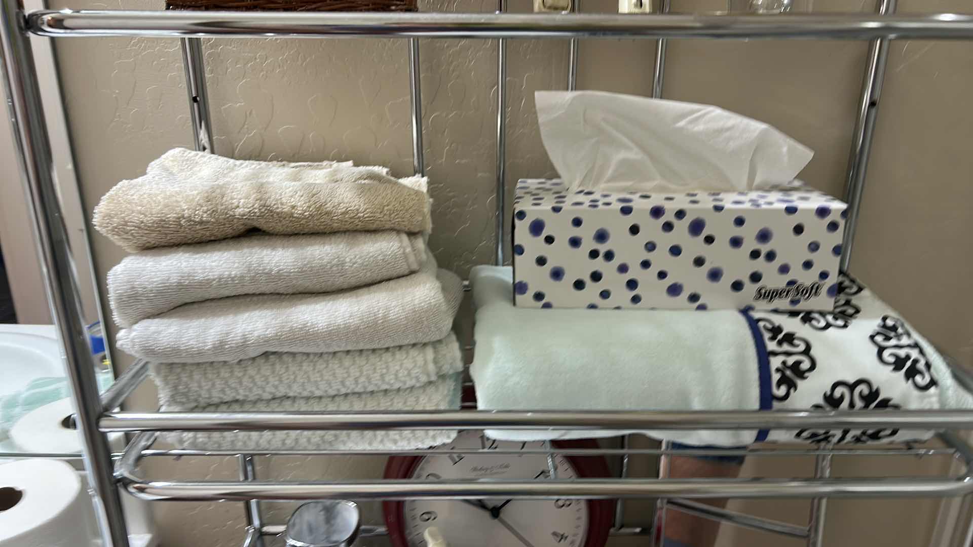 Photo 1 of SILVER OVER THE TOILET SHELVING UNIT AND ACCESSORIES 23 1/2“ x 10 1/2“ x H67“