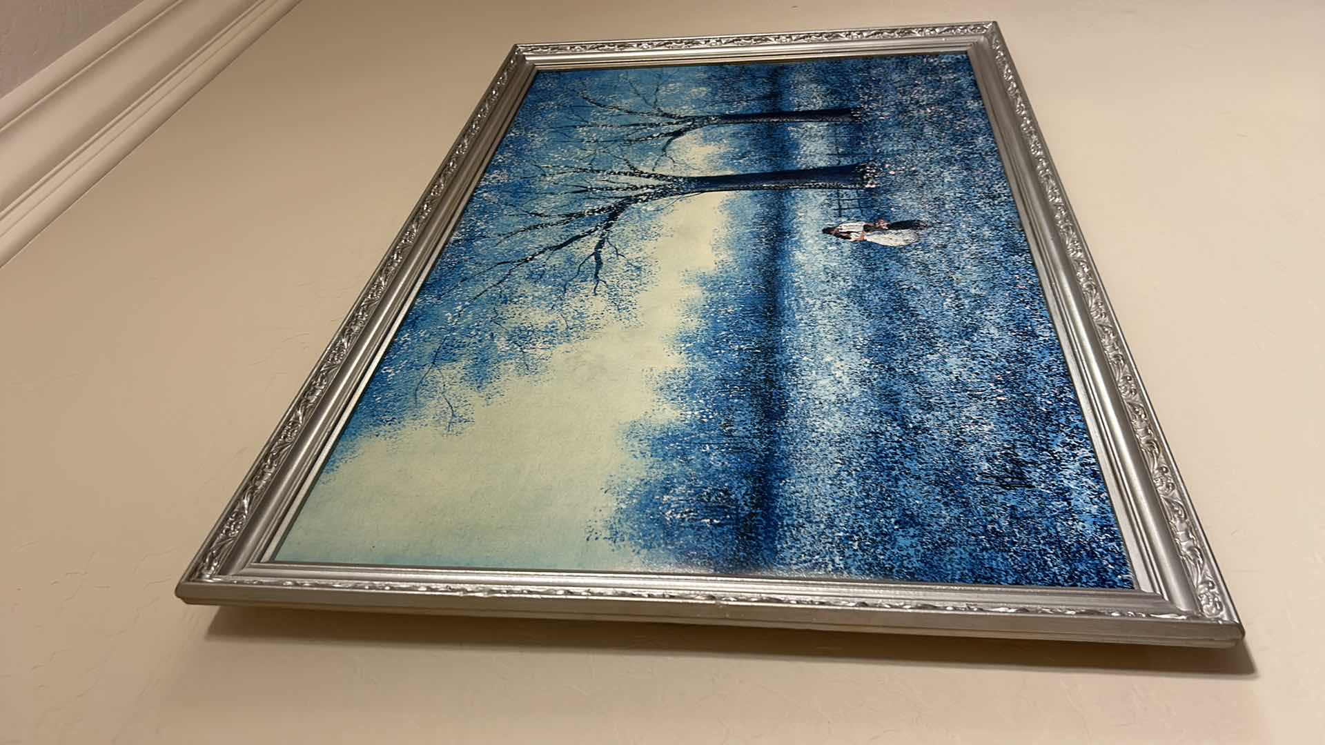 Photo 1 of WOOD SILVER TONE FRAMED OIL ON CANVAS SIGNED ARTWORK 39” x H27”