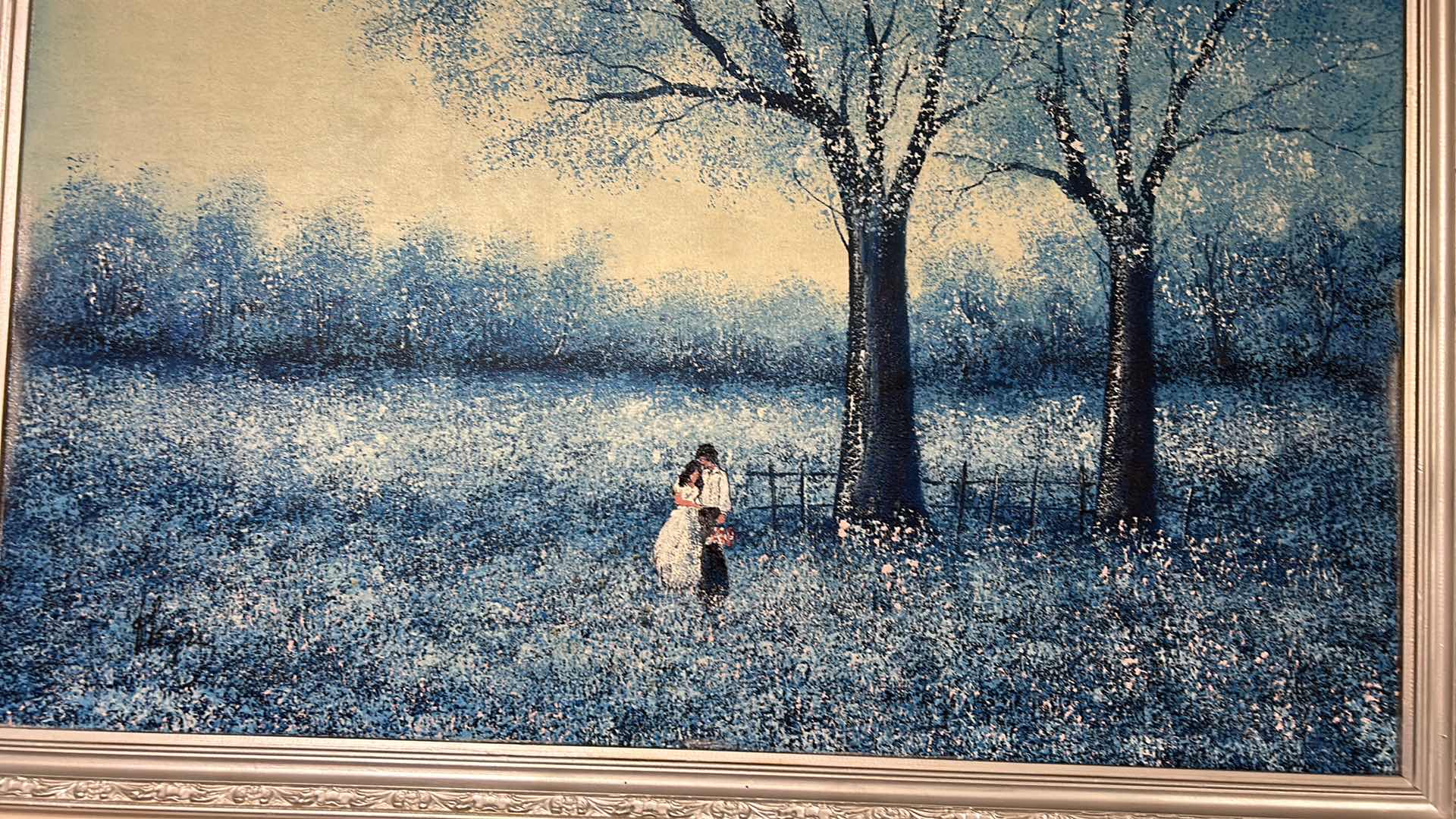Photo 1 of WOOD SILVER TONE FRAMED OIL ON CANVAS SIGNED ARTWORK 39” x H27”