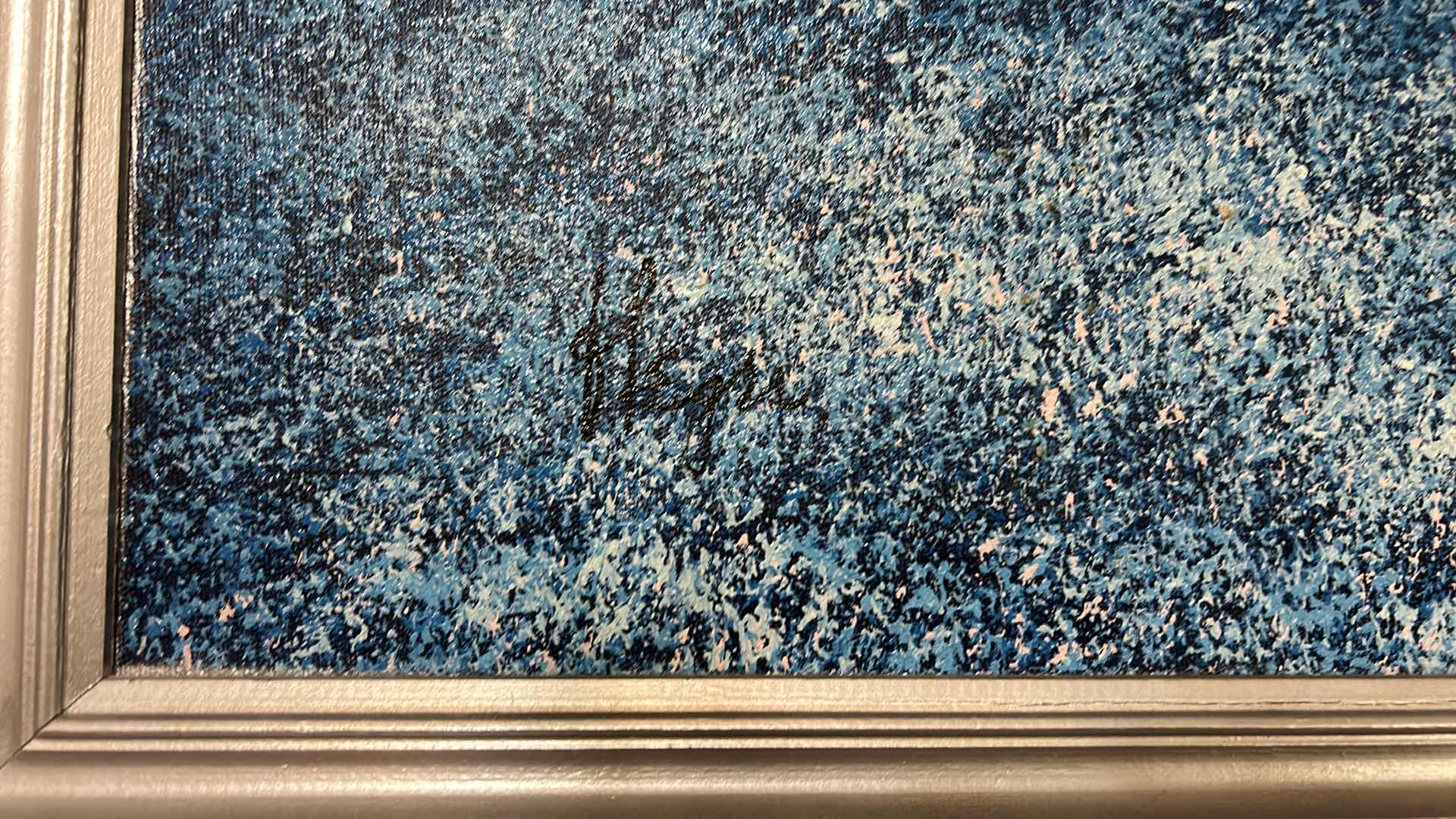 Photo 1 of WOOD SILVER TONE FRAMED OIL ON CANVAS SIGNED ARTWORK 39” x H27”