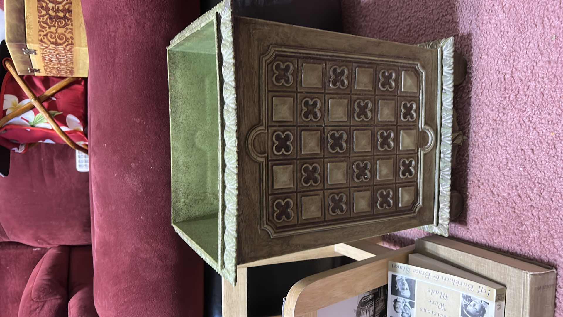 Photo 1 of 2 MAGAZINE RACKS, BOOKS AND WASTEBASKET