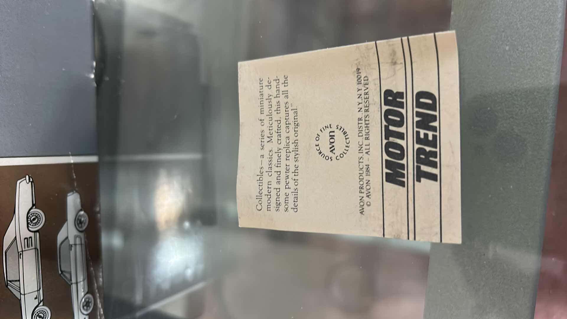 Photo 1 of VINTAGE AVON MOTOR TREND COLLECTIBLE MINIATURE CAR - PEWTER 1955 FORD THUNDERBIRD