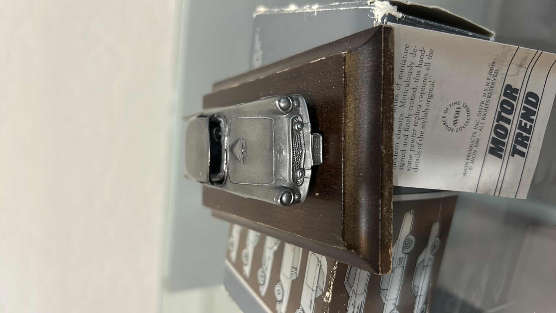 Photo 1 of VINTAGE AVON MOTOR TREND COLLECTIBLE MINIATURE CAR - PEWTER 1955 FORD THUNDERBIRD