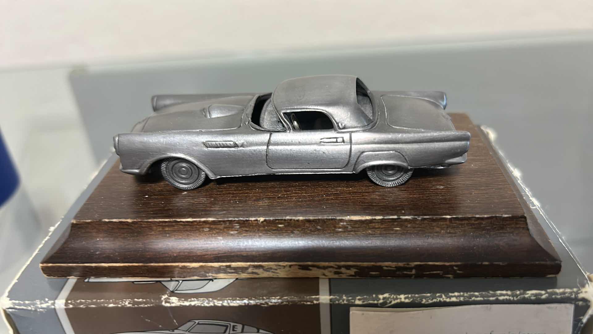 Photo 1 of VINTAGE AVON MOTOR TREND COLLECTIBLE MINIATURE CAR - PEWTER 1955 FORD THUNDERBIRD