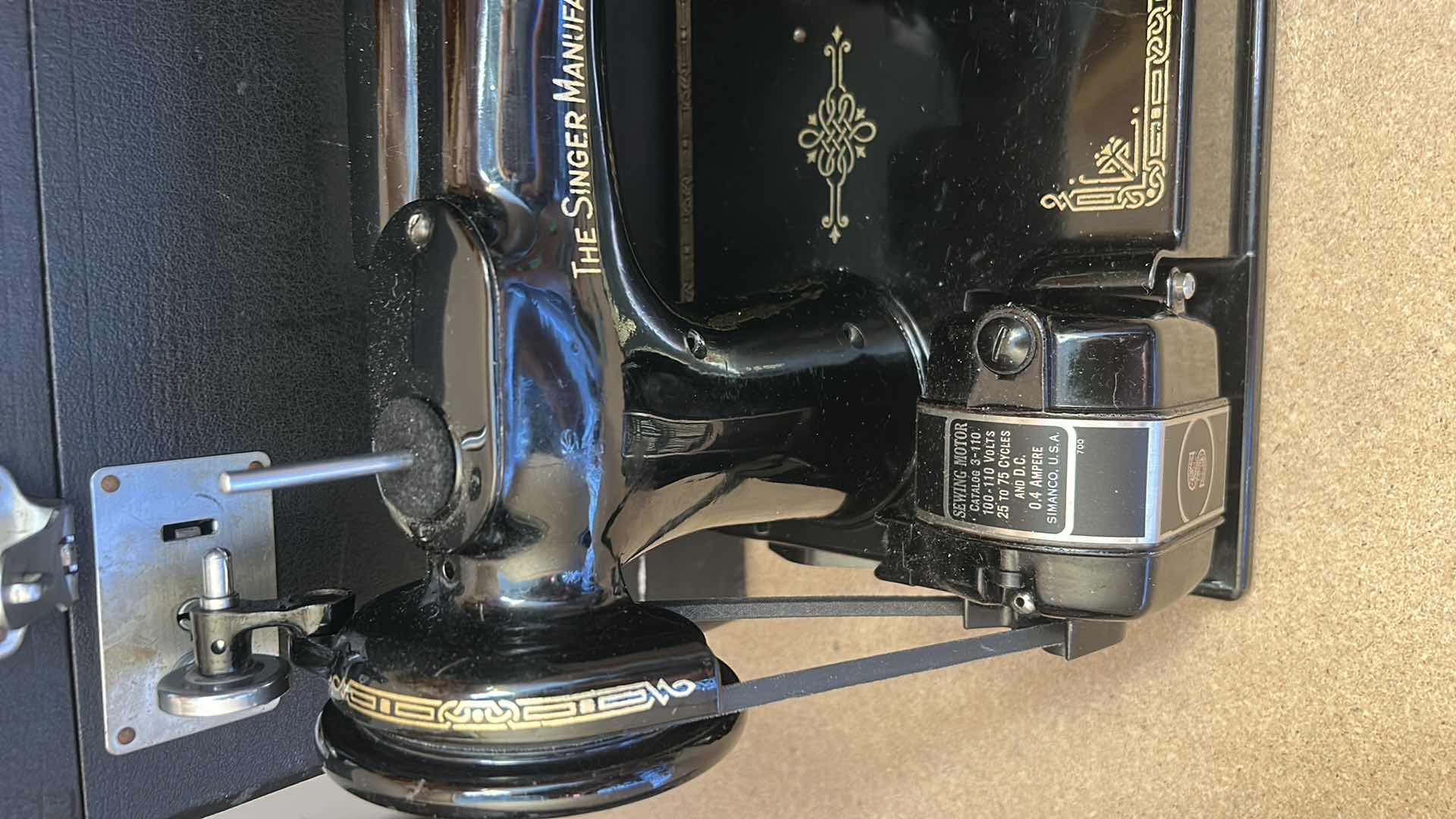 Photo 1 of VINTAGE SINGER SEWING MACHINE, ACCESSORIES AND CASE