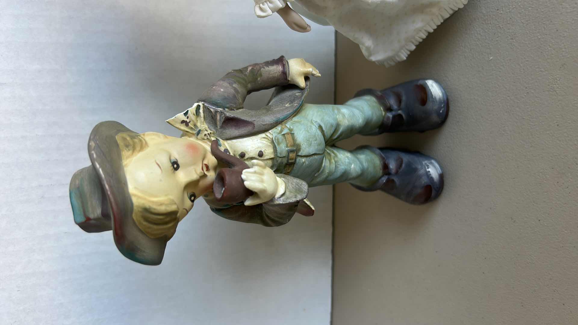 Photo 1 of 2 PORCELAIN FIGURINES  (TALLEST H 9”)