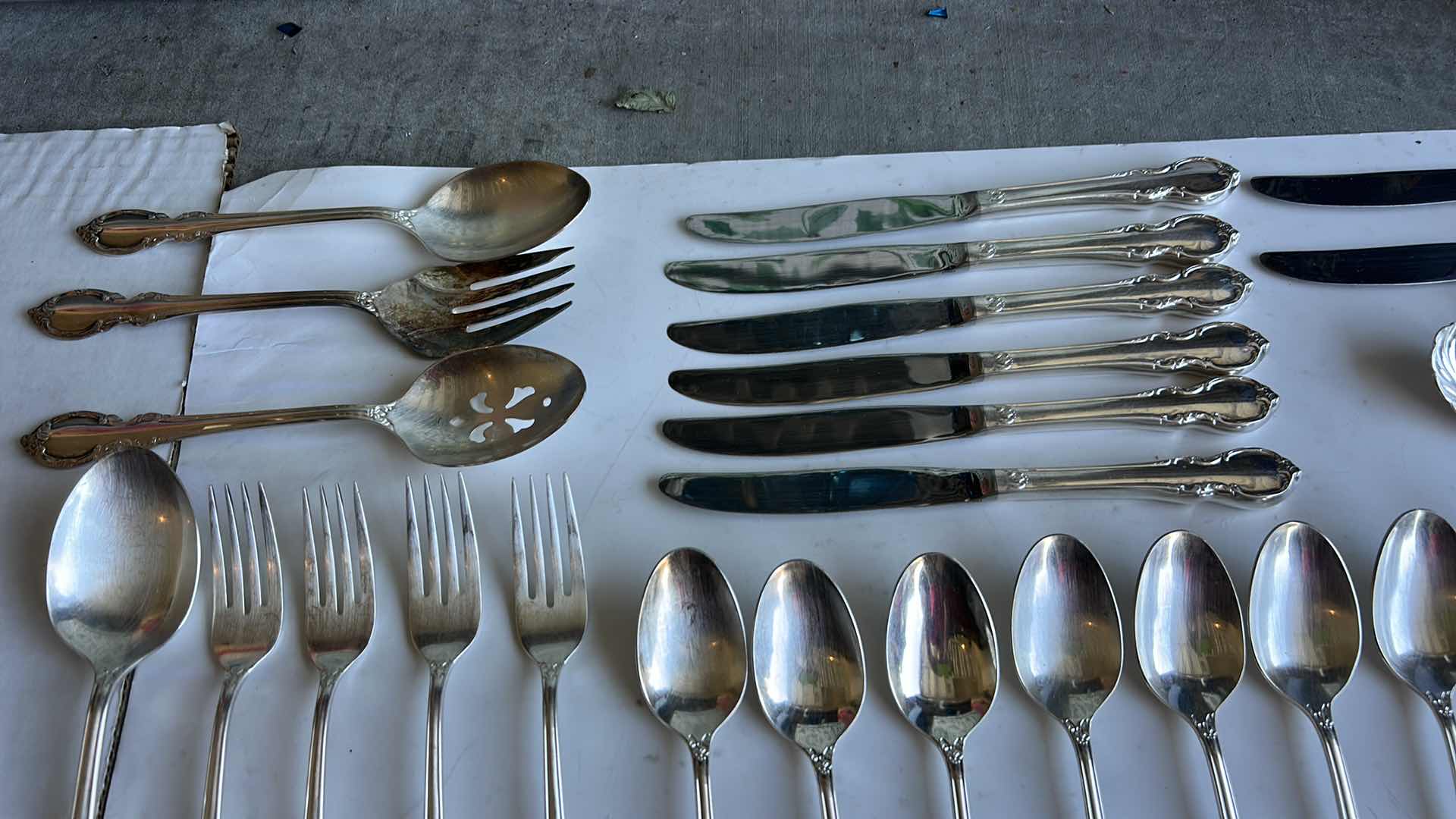 Photo 1 of 77 PCS INTERNATIONAL SILVER PLATE SERVING UTENSILS